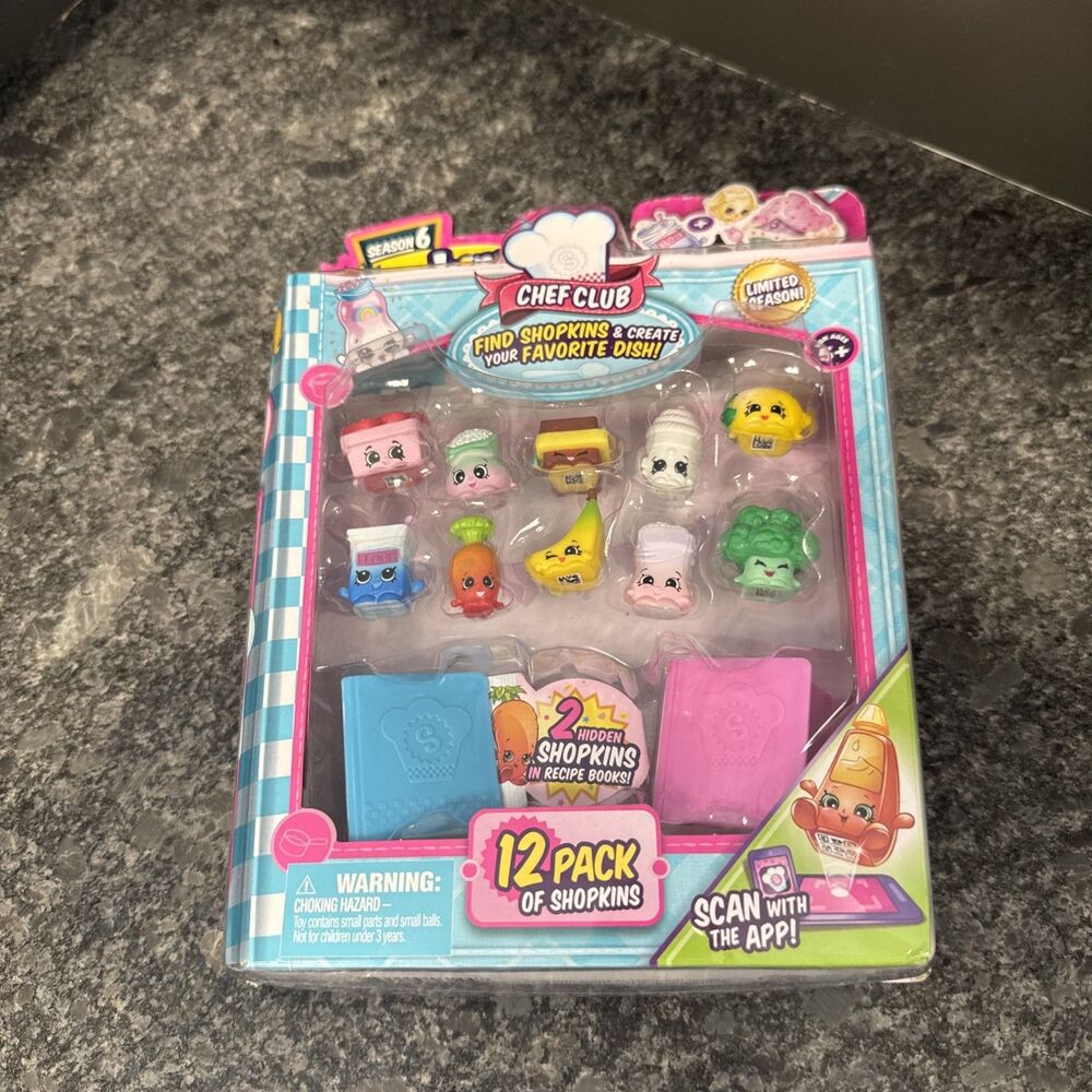Shopkins Season 6 Chef Club 12 Pack NEW Sealed 2 Hidden Shopkins Recipe Books